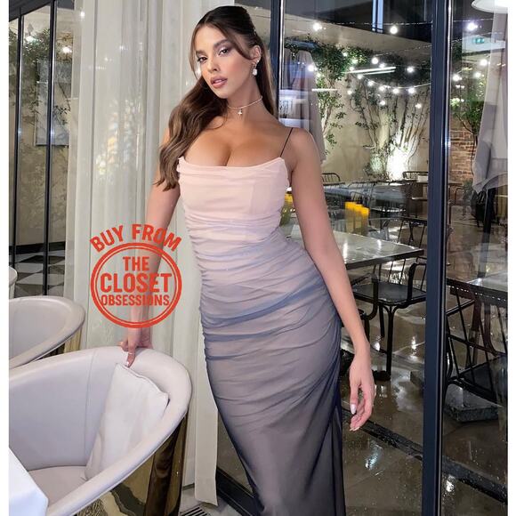 ZARA BLOGGER FAVE!!! Fitted Gradient Midi Dress NWT 🤍 - Picture 7 of 16